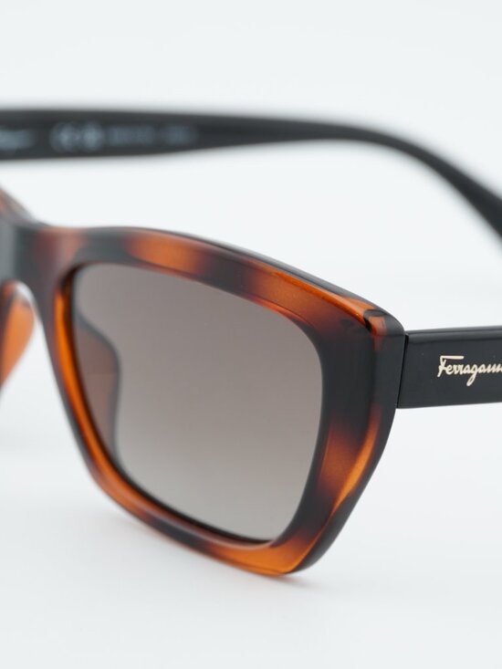 Salvatore Ferragamo SF958S 214 Sunglasses Havana Rectangle Frame, Grey Lenses main image 8